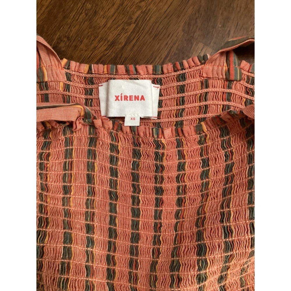 XĂrena Lorraine Dressâ Terracotta Stripe | XS | Made in USA - Picture 9 of 11